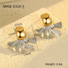 Stainless Steel 18K Gold Electroplated Geometric Fashion Women's Earrings