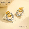 Stainless Steel 18K Gold Electroplated Geometric Fashion Women's Earrings