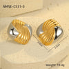 Stainless Steel 18K Gold Electroplated Geometric Fashion Women's Earrings