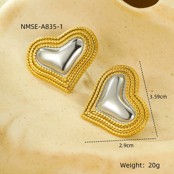 Stainless Steel 18K Gold Electroplated Geometric Fashion Women's Earrings