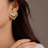 Stainless Steel 18K Gold Electroplated Geometric Fashion Women's Earrings