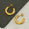 Stainless Steel 18K Gold Electroplated Geometric Women's Earrings