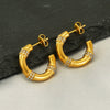 Stainless Steel 18K Gold Electroplated Geometric Women's Earrings