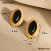 Stainless Steel 18K Gold Electroplated Horse Eye Women's Fashion Retro Earrings