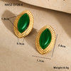 Stainless Steel 18K Gold Electroplated Horse Eye Women's Fashion Retro Earrings