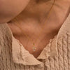 Stainless Steel 18K Gold Geometric Cross Pendant Inlaid With White Zircon Electroplated Women's Clavicle Necklace