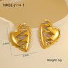 Stainless Steel 18K Gold Geometric Love Design Electroplated Diamond Necklace Fashion Women's Jewelry