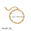 Stainless Steel 18K Gold Handmade Jewelry Accessories Bracelet Chain With Heart And Star Pattern Electroplated