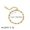 Stainless Steel 18K Gold Handmade Jewelry Accessories Bracelet Chain With Heart And Star Pattern Electroplated