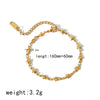 Stainless Steel 18K Gold Handmade Jewelry Accessories Bracelet Chain With Heart And Star Pattern Electroplated