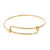 Stainless Steel 18K Gold Plated Adjustable Bracelet For Women Quiet Design Minimalist Style