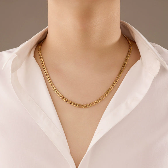 Stainless Steel 18K Gold Plated Chain Necklace Fashion Style