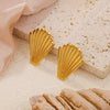 Stainless Steel 18K Gold Plated Electroplated Fish Pattern Diy Earrings Making Supplies Jewelry Accessories