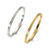 Stainless Steel 18K Gold Plated Electroplated Geometric Diamond Bracelet For Women