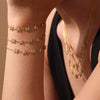 316L Stainless Steel 18K Gold Plated Heart Zircon Necklace And Bracelet Set Electroplated Fashion Jewelry