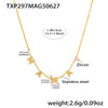 316L Stainless Steel 18K Gold Plated Heart Zircon Necklace And Bracelet Set Electroplated Fashion Jewelry