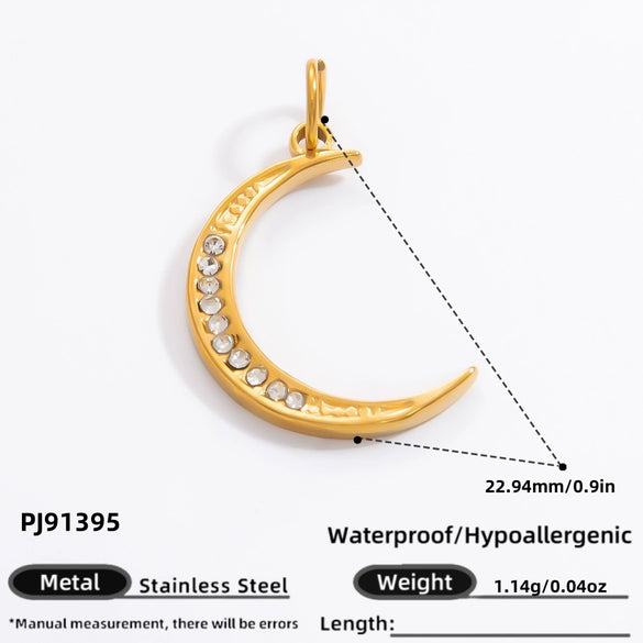 Stainless Steel 18K Gold Plated Jewelry Accessories Sun Love Pendant Bracelet Necklace Handmade