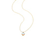Stainless Steel 18K Gold Plated Moonstone Necklace For Women Simple Versatile Love Style
