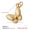 316L Stainless Steel 18K Gold Plated Pendant Jewelry Butterfly Flower Leaf Shape