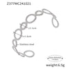316L Stainless Steel 18K Gold Plated Simple Geometric Splicing Open Bracelet