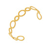 316L Stainless Steel 18K Gold Plated Simple Geometric Splicing Open Bracelet