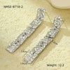 Stainless Steel 18K Gold Plated Square Hammer Pattern Long Tassel Retro Exaggerated Women's Earrings
