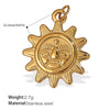316L Stainless Steel 18K Gold Plated Sun Moon Pendant Jewelry Fashion Necklace For Women