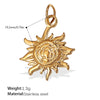 316L Stainless Steel 18K Gold Plated Sun Moon Pendant Jewelry Fashion Necklace For Women