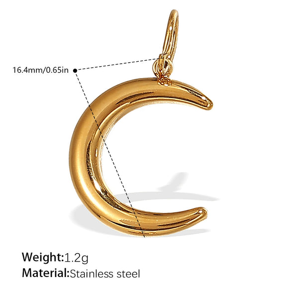 316L Stainless Steel 18K Gold Plated Sun Moon Pendant Jewelry Fashion Necklace For Women