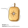 316L Stainless Steel 18K Gold Plated Sun Moon Pendant Jewelry Fashion Necklace For Women