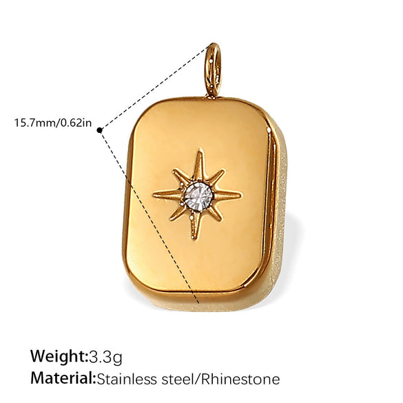 316L Stainless Steel 18K Gold Plated Sun Moon Pendant Jewelry Fashion Necklace For Women