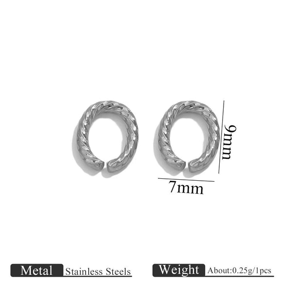 Stainless Steel 18K Gold Plated Twistshaped Ring Diy Jewelry Accessories