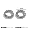 Stainless Steel 18K Gold Plated Twistshaped Ring Diy Jewelry Accessories