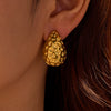 Stainless Steel 18K Gold Plated Women's Drop Earrings Jewelry
