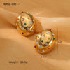 Stainless Steel 18K Gold Plated Women's Drop Earrings Jewelry