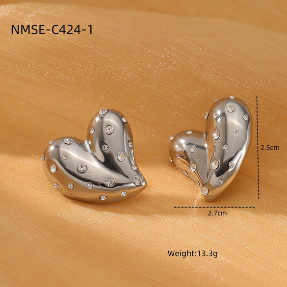 Stainless Steel 18K Gold Plated Women's Drop Earrings Jewelry