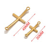 Stainless Steel 18K Gold Vacuum Plated Arc Cross Pendant Jewelry Making For Diy Bracelet And Necklace