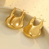 Stainless Steel 18K Gold Vintage Style U Shape Electroplating Women's Earrings