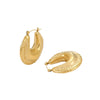Stainless Steel 18K Goldplated Geometric Hollow Women's Earrings