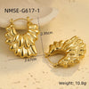 Stainless Steel 18K Goldplated Geometric Hollow Women's Earrings