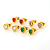 316L Stainless Steel 18K Inlaid Zircon Heart Shape Women's Earrings