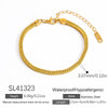 Stainless Steel 18K Real Gold Plated Women's Geometric Style Bracelet