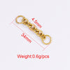 Stainless Steel Key Ring Connector Jewelry Accessories Electroplating Cross Double Hanging Ring