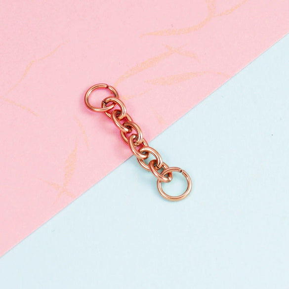 Stainless Steel Key Ring Connector Jewelry Accessories Electroplating Cross Double Hanging Ring