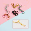 Stainless Steel Key Ring Connector Jewelry Accessories Electroplating Cross Double Hanging Ring