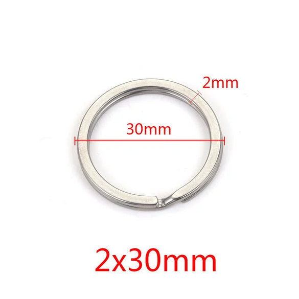 Stainless Steel Key Ring Handmade Jewelry Accessories With Geometric Totem And Electroplating