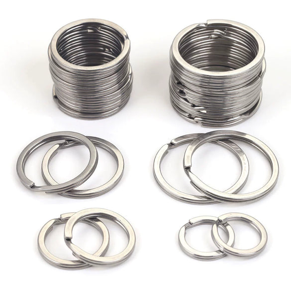 Stainless Steel Key Ring Handmade Jewelry Accessories With Geometric Totem And Electroplating