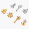 Stainless Steel Key Rudder Anchor Conch Retro Marine Hip Hop Fashion Jewelry Pendant