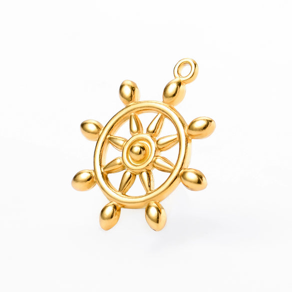 Stainless Steel Key Rudder Anchor Conch Retro Marine Hip Hop Fashion Jewelry Pendant