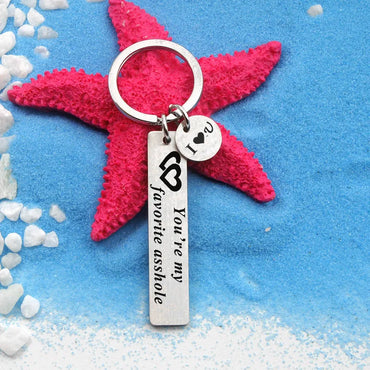 Stainless Steel Keychain Couple Gifts You Are My Favorite Asshole